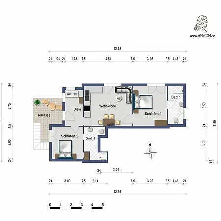 アパート Ahle Uhl Hönningen